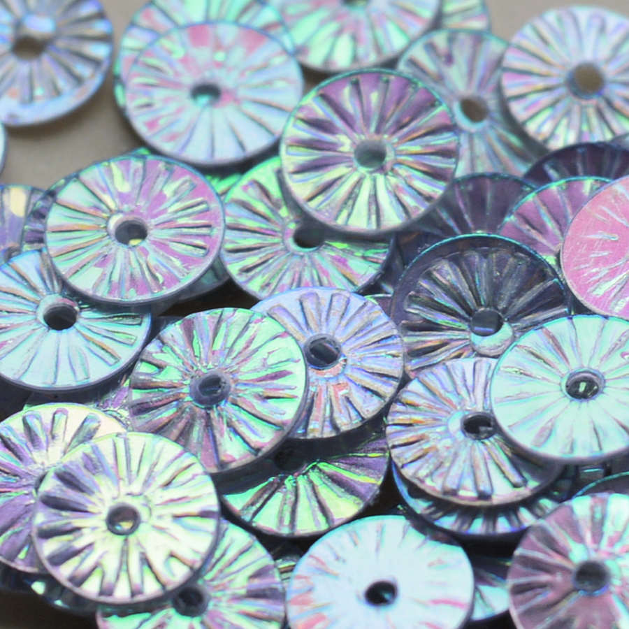 Crystal Metallic 6mm Embossed Quicksilver