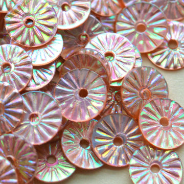 Crystal Metallic 6mm Embossed Rose Gold