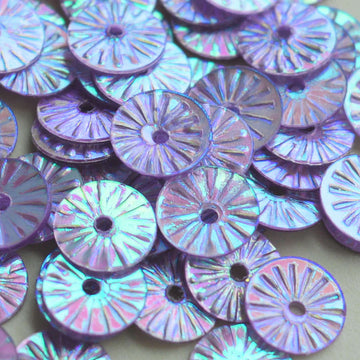 Crystal Metallic 6mm Embossed Wisteria