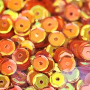 5mm Slightly Cupped Crystal Opaque Red Hot