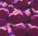 10mm Slightly Cupped Metallic Razzleberry