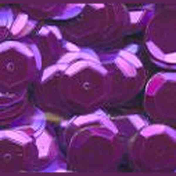 10mm Slightly Cupped Metallic Grape 100 Grams