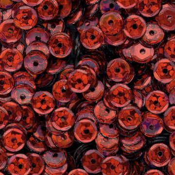 5mm Slightly Cupped Hologram Carmine