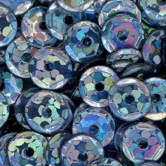 5mm Slightly Cupped Hologram Blue Slate