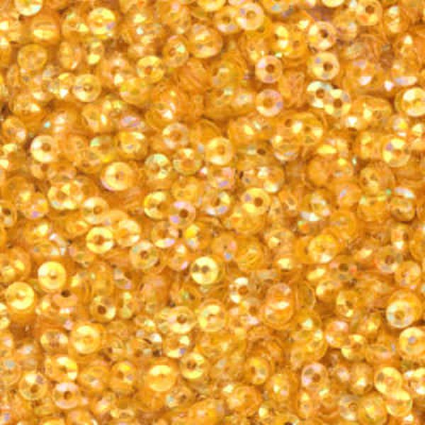 3mm Fully Cupped Iridescent Golden Yellow