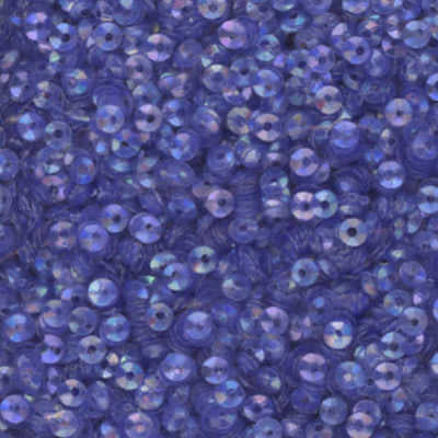 3mm Fully Cupped Iridescent Dark Blue