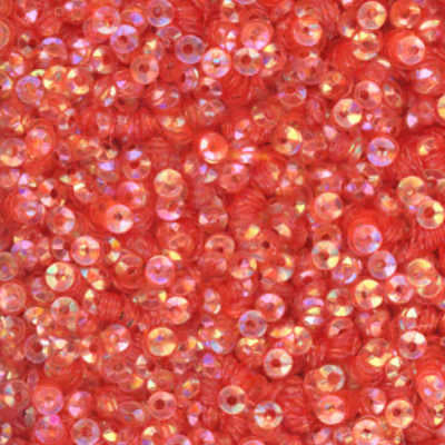 3mm Fully Cupped Iridescent Light Burnt Orange