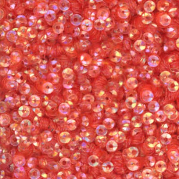 3mm Fully Cupped Iridescent Light Burnt Orange
