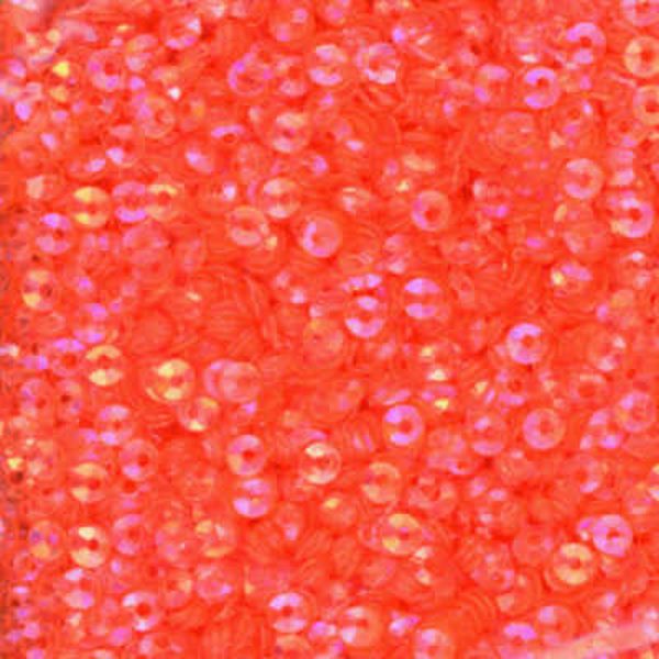 3mm Fully Cupped Iridescent Orange 100 Grams