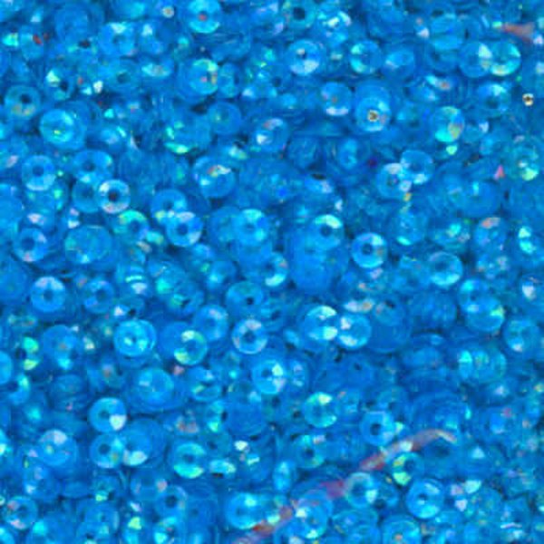 3mm Fully Cupped Iridescent Light Duck Wing Blue