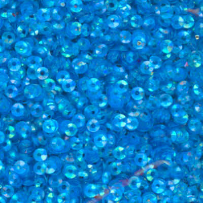 3mm Fully Cupped Iridescent Light Duck Wing Blue 100 Grams