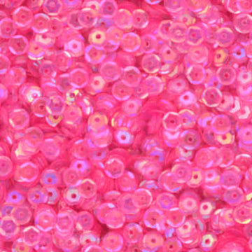 4mm Slightly Cupped Iridescent Dark Pink