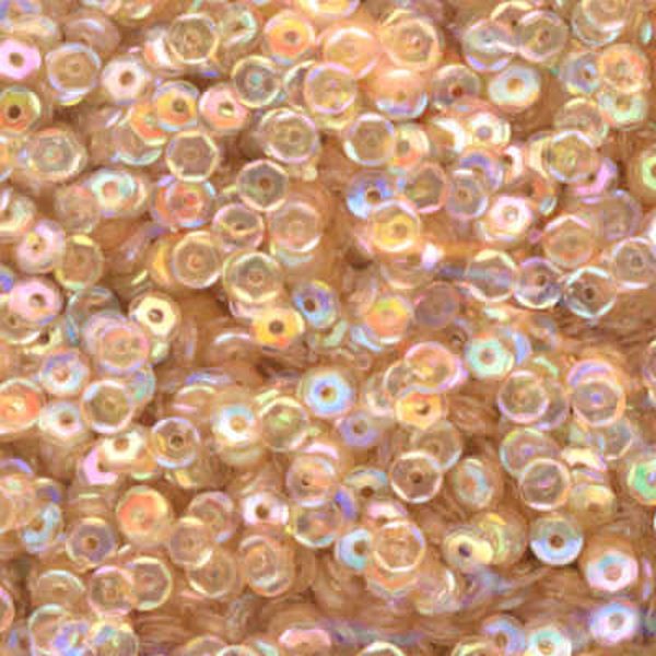 4mm Slightly Cupped Iridescent Light Brown 100 Grams
