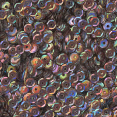 4mm Slightly Cupped Iridescent Chocolate