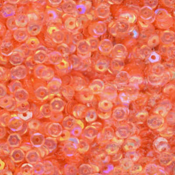 4mm Slightly Cupped Iridescent Peach 100 Grams
