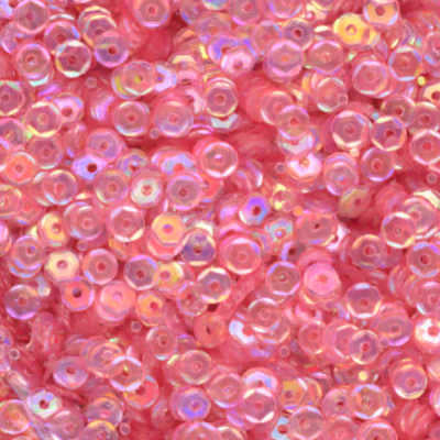 4mm Slightly Cupped Iridescent Cameo Pink