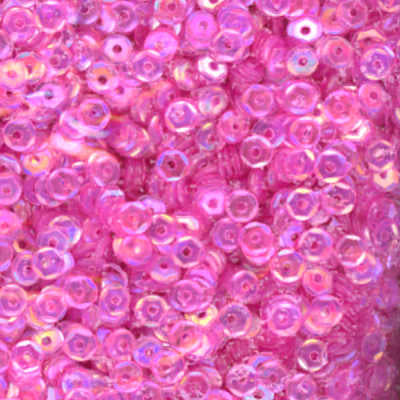 4mm Slightly Cupped Iridescent Light Fuchsia