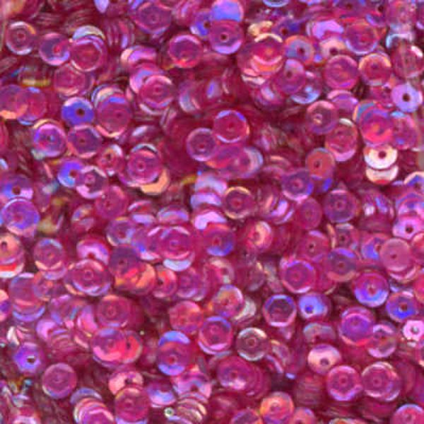 4mm Slightly Cupped Iridescent Medium Fuchsia