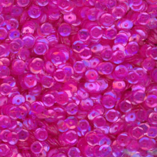 4mm Slightly Cupped Iridescent Deep Rose