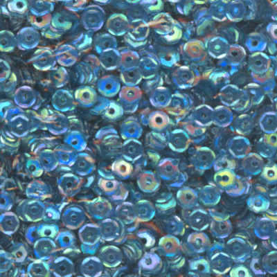 4mm Slightly Cupped Iridescent Wild Peacock 50 Grams