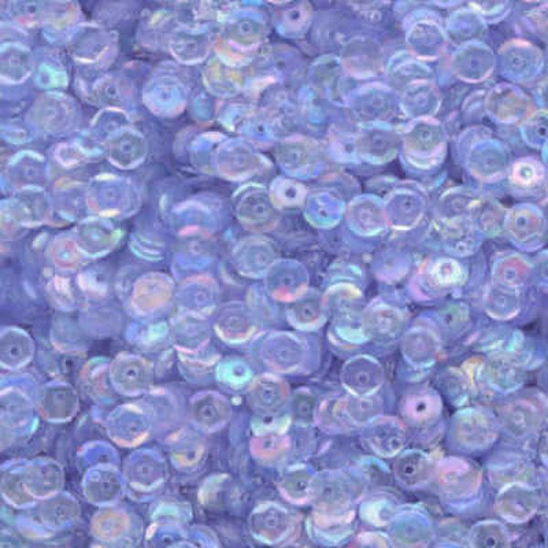4mm Slightly Cupped Iridescent Med Cornflower Blue