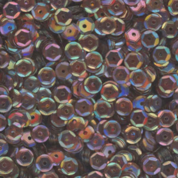 5mm Slightly Cupped Iridescent Chocolate