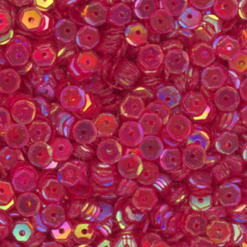 5mm Slightly Cupped Iridescent Red