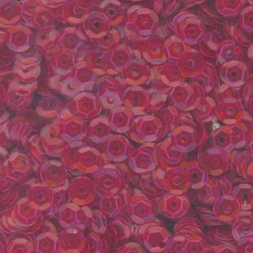 5mm Slightly Cupped Red Glossy (no iridescence) 100 Grams