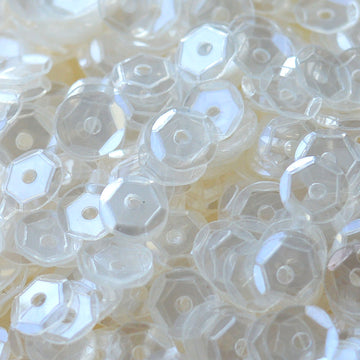 5mm Slightly Cupped Clear Luster 50 grams
