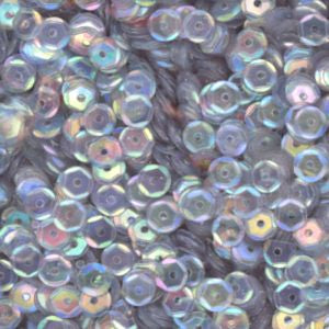 5mm Slightly Cupped Iridescent Light Gray