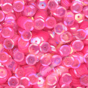 6mm Slightly Cupped Iridescent Dark Pink