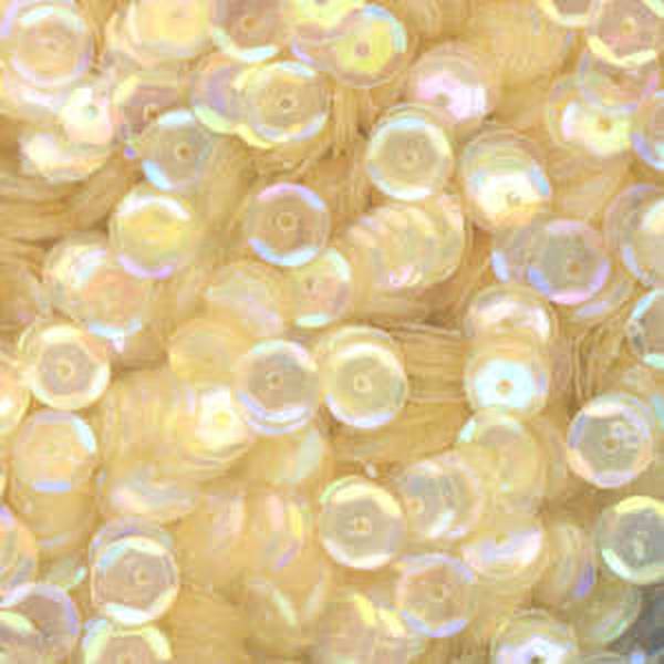 6mm Slightly Cupped Iridescent Buttercream