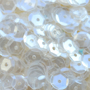 6mm Slightly Cupped Clear Luster