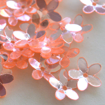 10mm Cupped Flower Peach Ice 50 grams