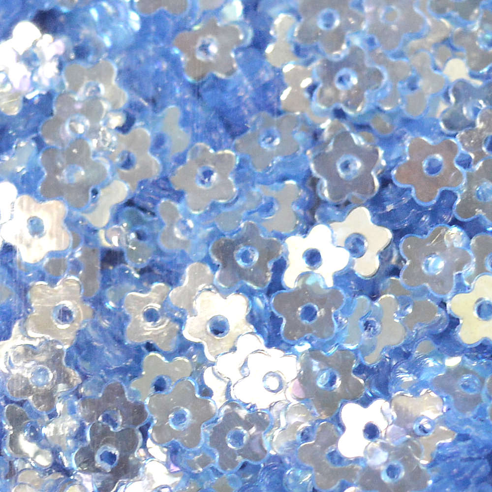 4mm Flat Flower Blueberry Ice