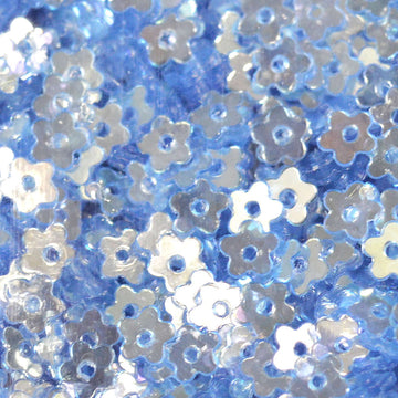 4mm Flat Flower Blueberry Ice