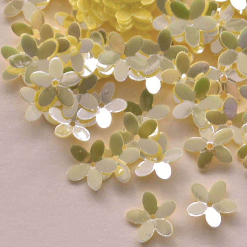 10mm Cupped Flower Luminous Lemon Sorbet