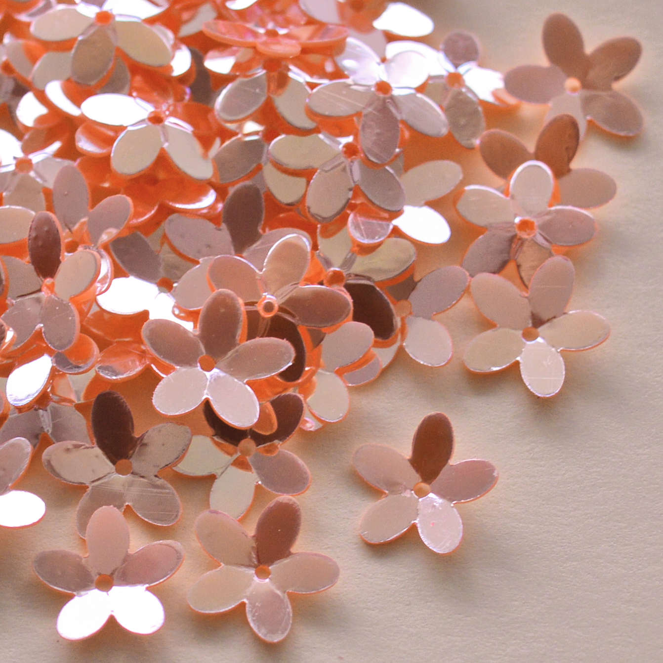 10mm Cupped Flower Luminous Peach Sherbet 50 grams