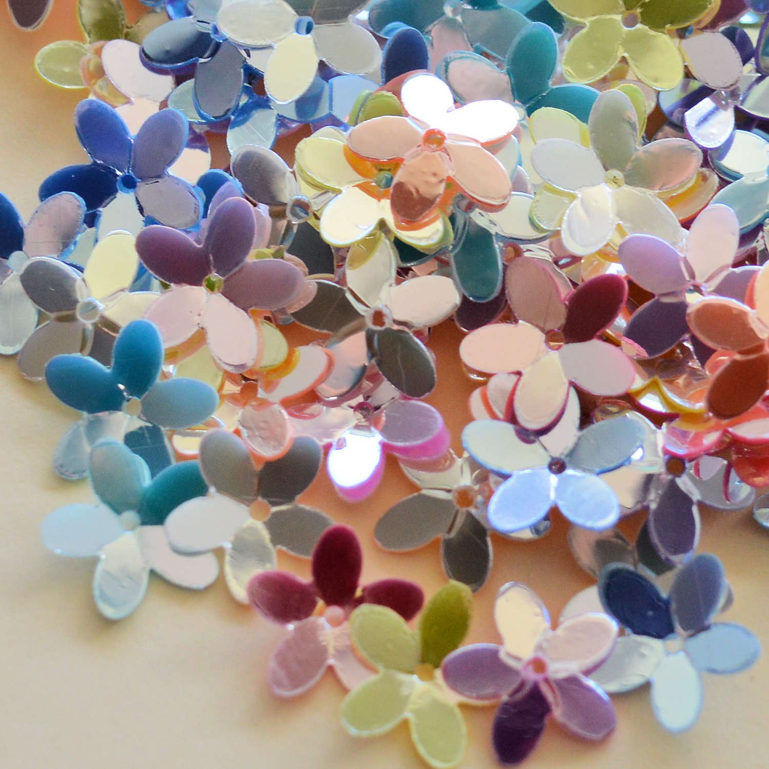 10mm Cupped Flower Luminous Mixed Colors