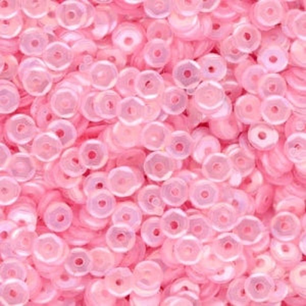4mm Slightly Cupped Satin Light Pink