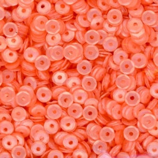 4mm Slightly Cupped Satin Pale Peach
