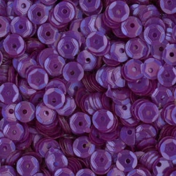 4mm Slightly Cupped Satin Dark Purple