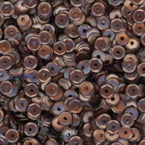 4mm Slightly Cupped Satin Chocolate Brown