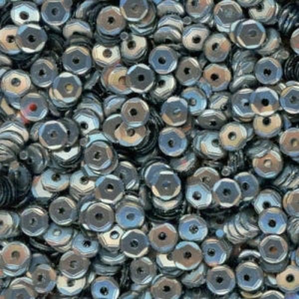 4mm Slightly Cupped Satin Gunmetal Gray