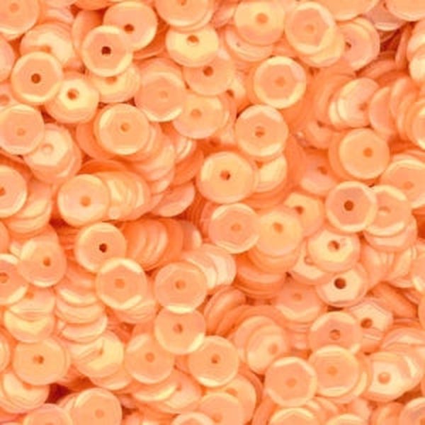4mm Slightly Cupped Satin Light Coral