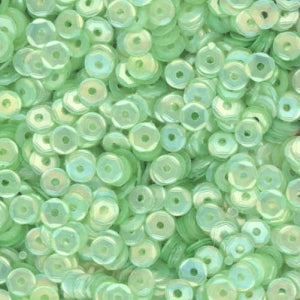 4mm Slightly Cupped Satin Light Willow Green 100 Grams