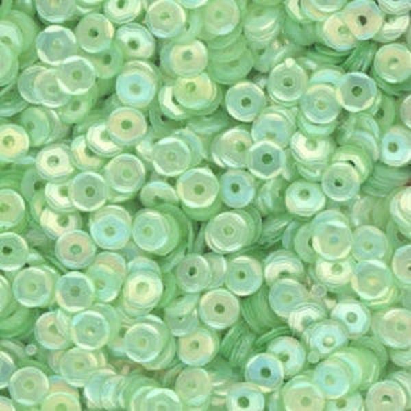 4mm Slightly Cupped Satin Light Willow Green 100 Grams