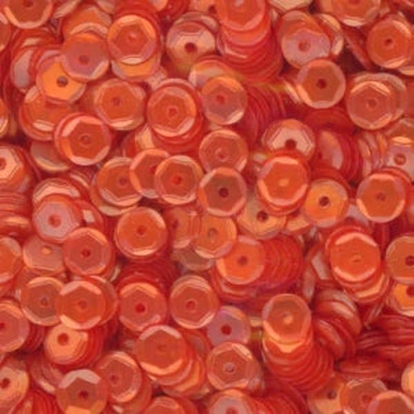 4mm Slightly Cupped Satin Burnt Orange 100 Grams