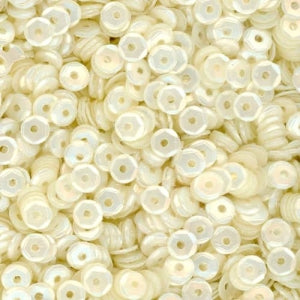 4mm Slightly Cupped Satin Pearl 100 Grams