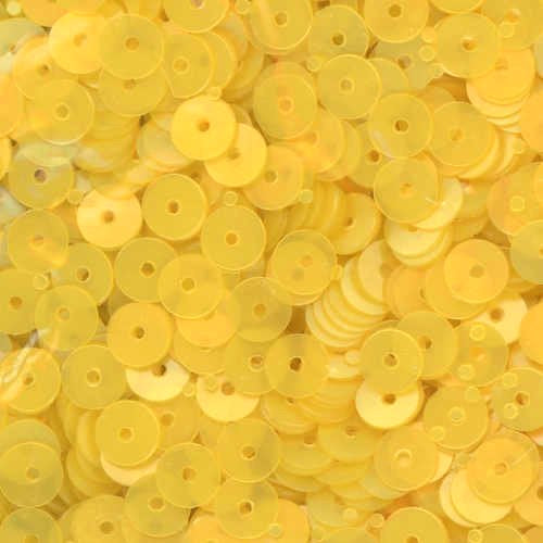 5mm Flat Satin Lemon Yellow 100 Grams
